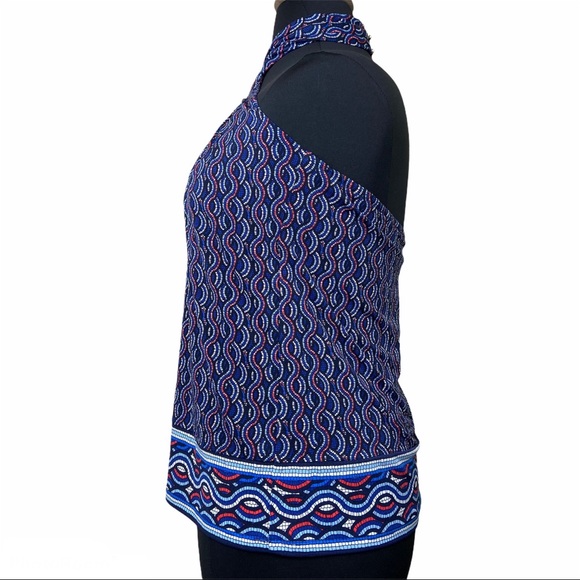 Michael Kors Large Wavy Border Halter Neck Top - Picture 3 of 9